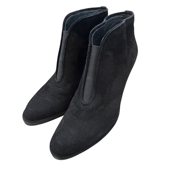 Stuart Weitzman Black Suede Boots for Women for sale | eBay Stuart Weitzman Centrum Black Suede Heeled Ankle Boot Womens Size 7.5